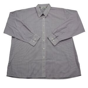 Hana Shirt Mens XL Purple Striped Long Sleeve Button Down Dress